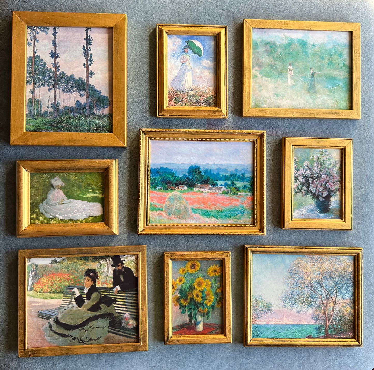 Monet Gallery Wall in Vintage Gold Frames