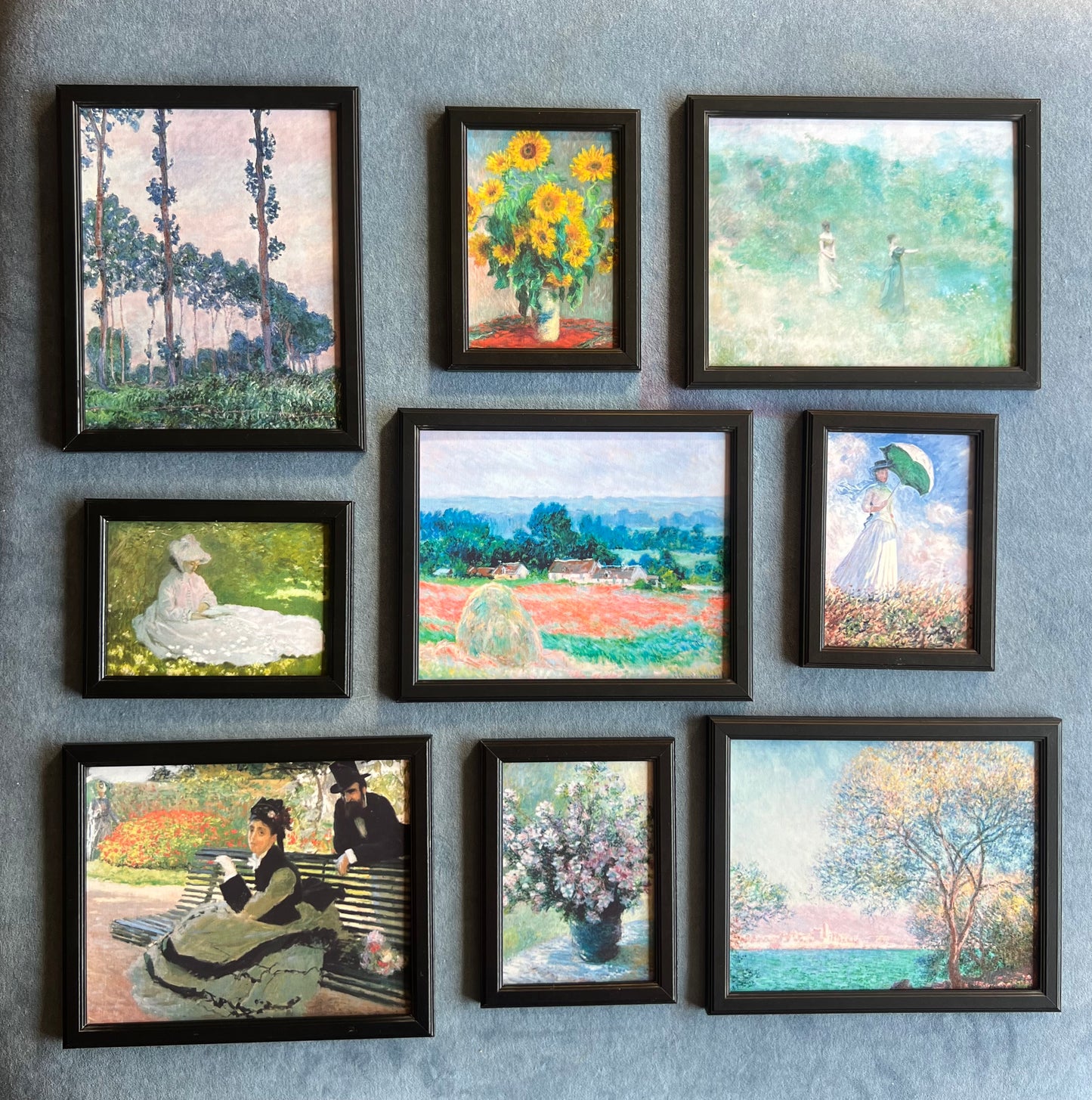 Monet Gallery Wall in Black Modern Frames